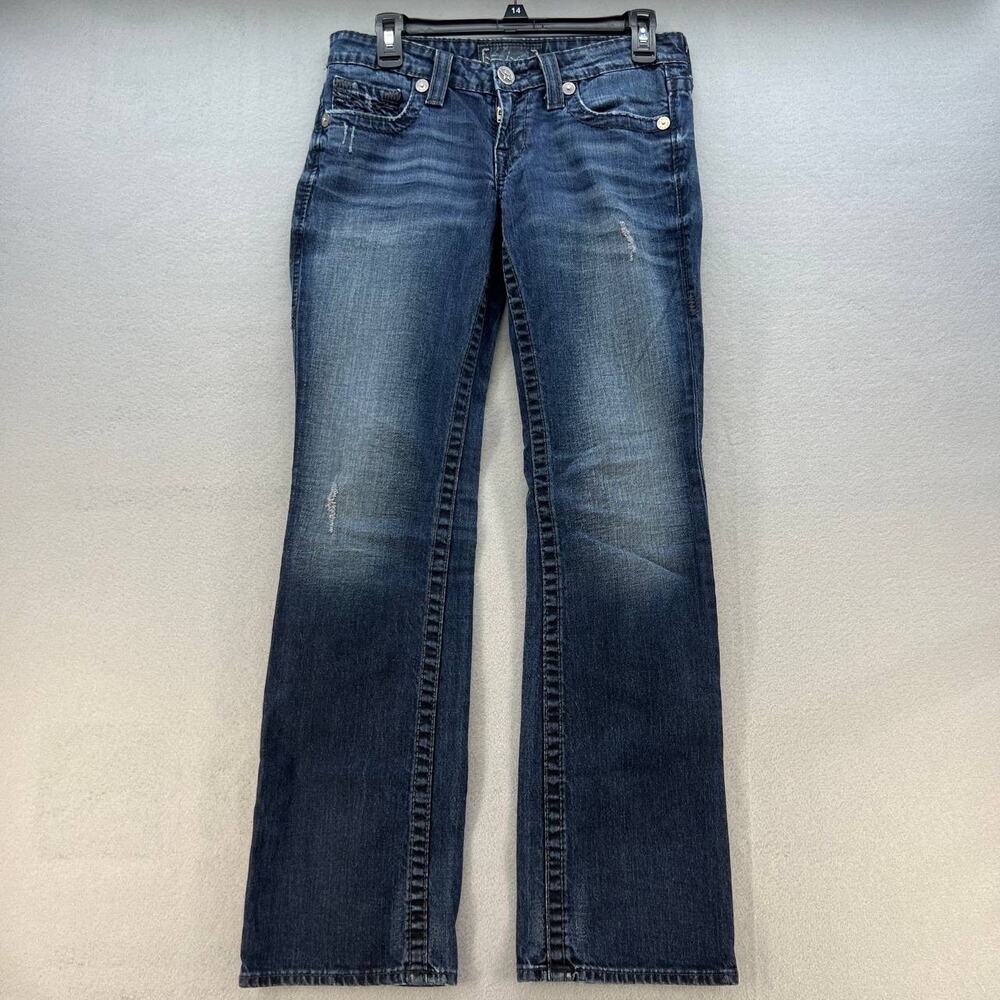 Big Star Women's Jeans 27 R (4) Dark Blue Liv Bootcut Jeans Western Normcore